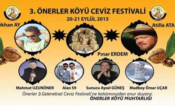 Önerler Köyü`nden 3. Ceviz Festivali