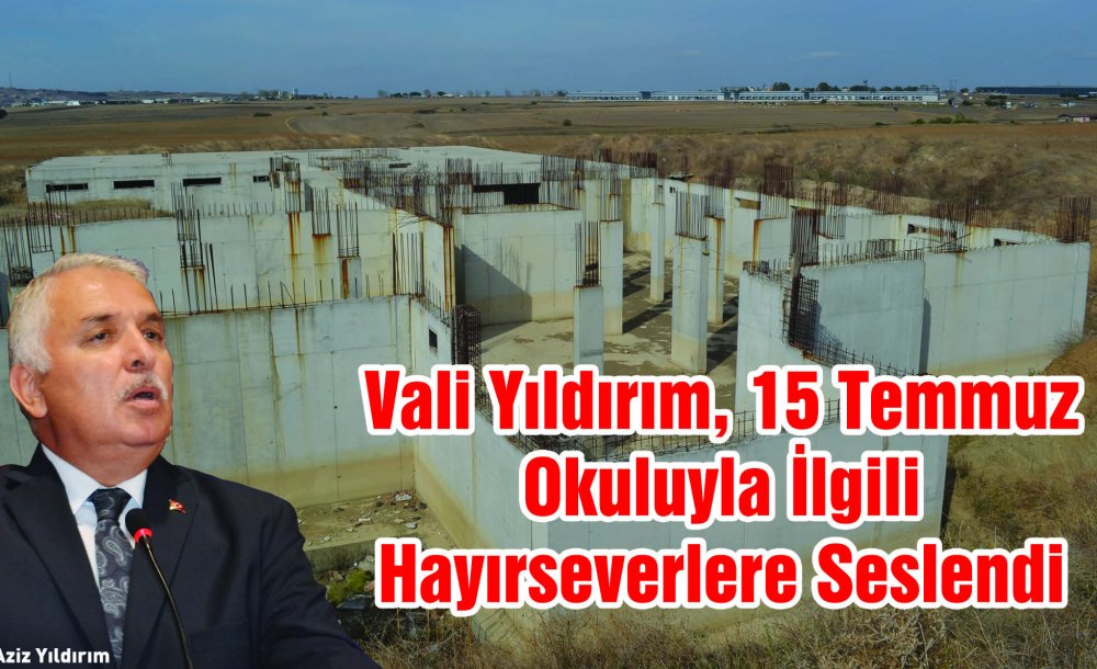 Vali Yıldırım, Hayırseverlere Seslendi 