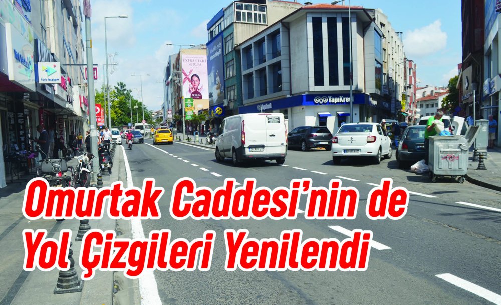 Omurtak Caddesi'nin De Yol Çizgileri Yenilendi  