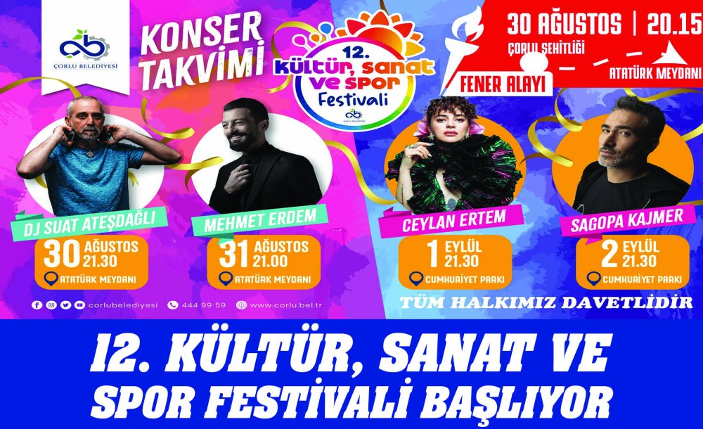 12. Kültür, Sanat Ve Spor Festivali Başlıyor