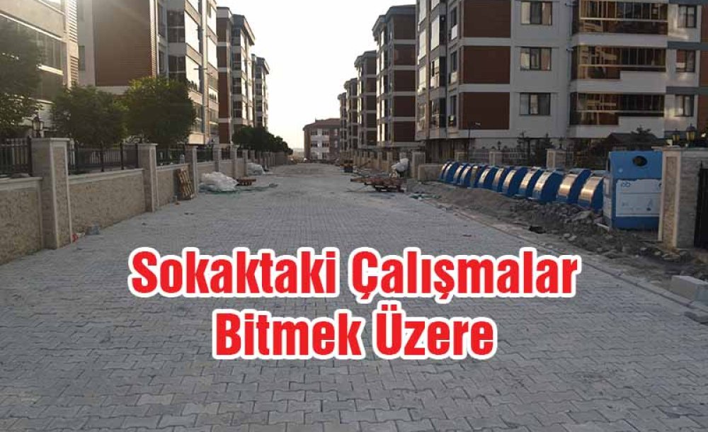 Sokaktaki Çalışmalar Bitmek Üzere 