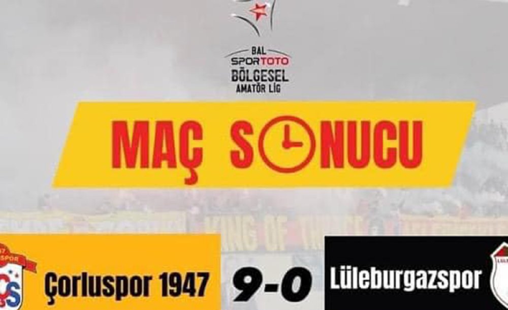 Çorluspor 1947 Gol Oldu Yağdı (9-0)