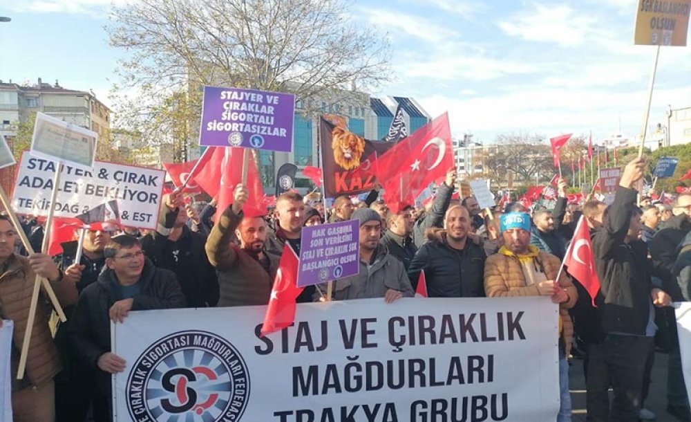 Trakya Staj Ve Çıraklık Mağdurları Mitinge Katıldı