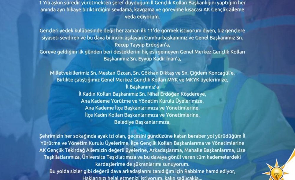 Ak Parti'li Gökcan Yüksel İstifa Etti