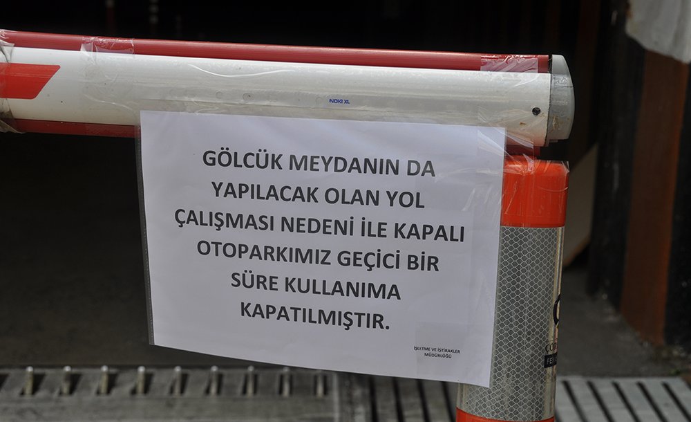 Çalışmalar Nedeniyle Otopark Kapalı 