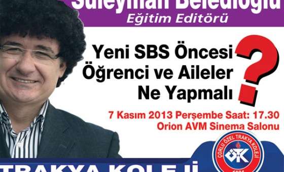 Trakya Koleji'nden Süleyman Beledioğlu Söyleşisi