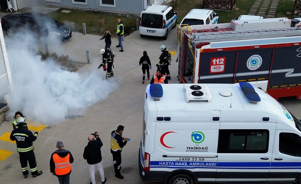 Tekirdağ Büyükşehir Belediyesi'nden Afet Acil Durum Tatbikatı