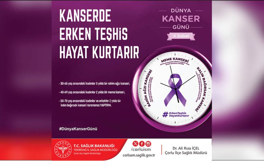4 Şubat Dünya Kanser Günü'yle İlgili Açıklama