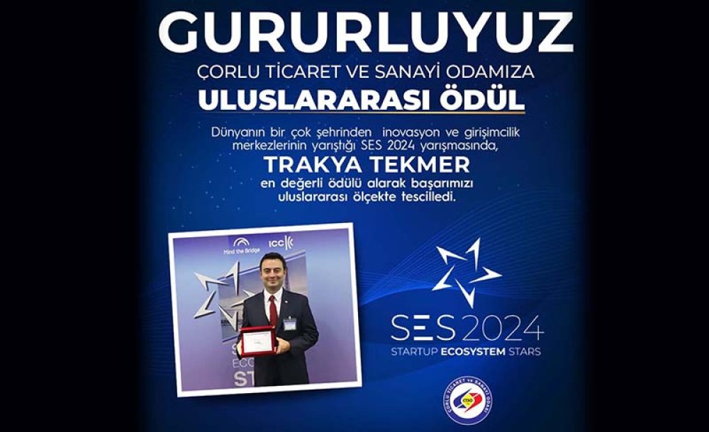 Çorlu Tso'ya Uluslararası Ödül - 2