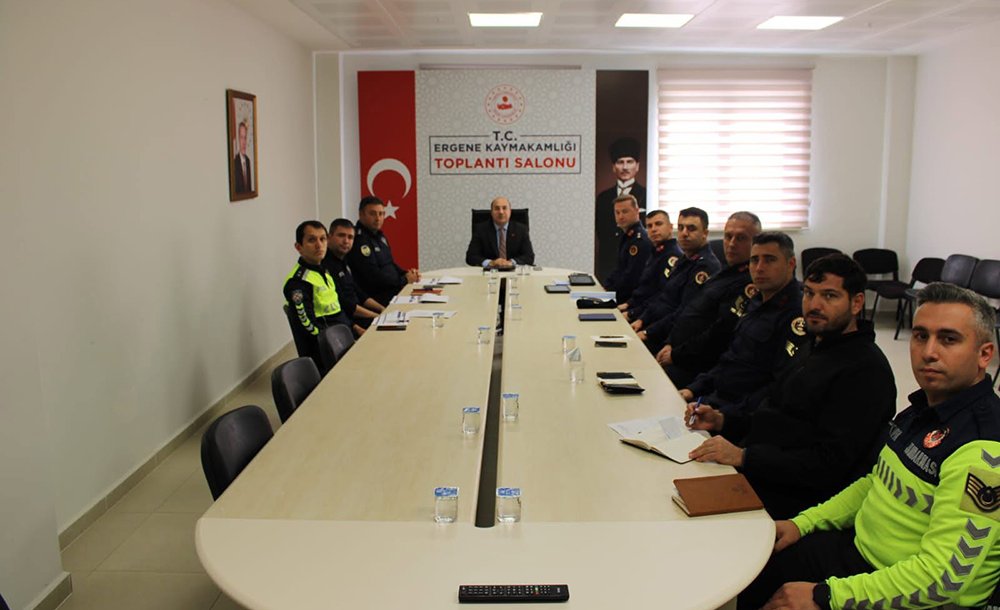 Ergene'de Güvenlik Ve Asayiş Toplantısı Gerçekleştirildi