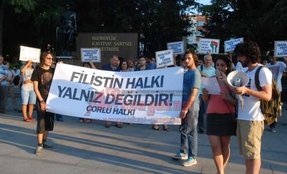 Çorlu`dan Filistin`e Destek