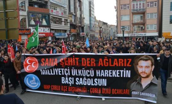 Ülkücüler Çorlu'da Yürüdü
