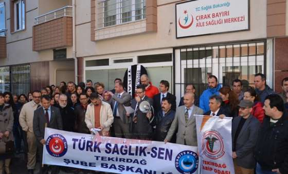 Çorlu'daki Sağlık Çalışanlarından Darp Edilen Meslektaşlarına Destek - 1