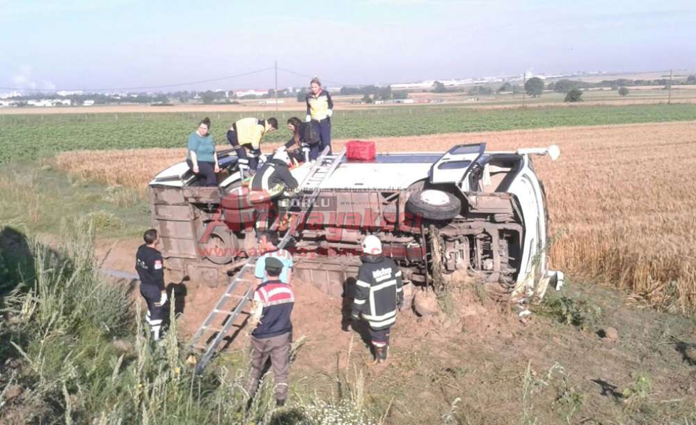 Ergene'de Işçi Servisi Devrildi 18 Yaralı - 2