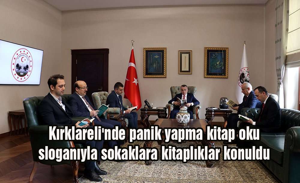 Kırklareli'nde "panik Yapma Kitap Oku" Sloganıyla Sokaklara Kitaplıklar Konuldu