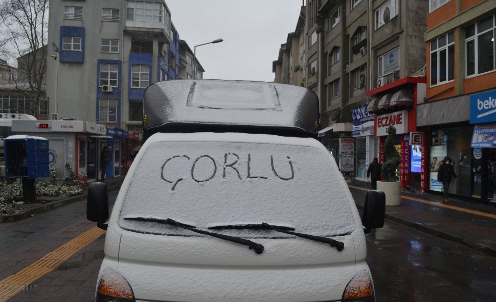 Çorlu'ya İlk Kar Düştü - 3