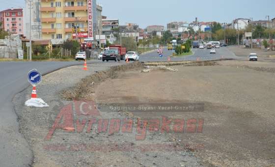 Çorlu'nun Tekirdağ Girişinde Çalışmalar Sürüyor - 1