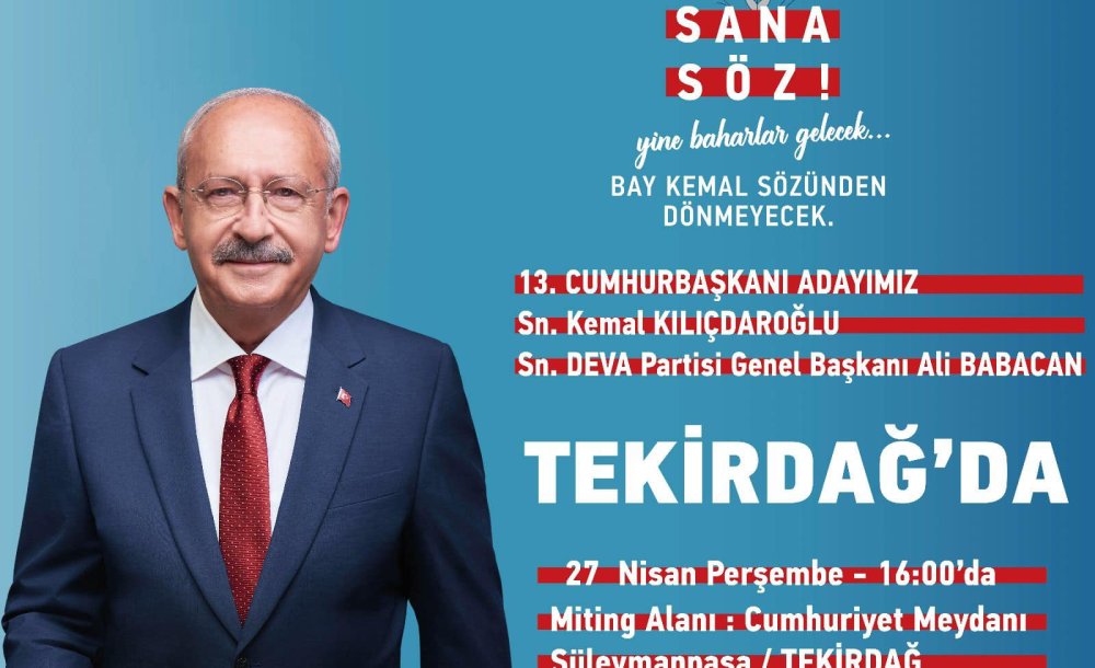 Kılıçdaroğlu Tekirdağ'a Geliyor - 2