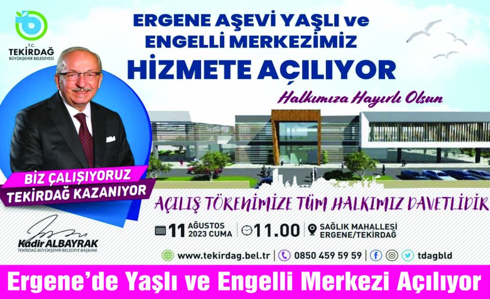 Ergene'de Yaşlı Ve Engelli Merkezi Açılıyor