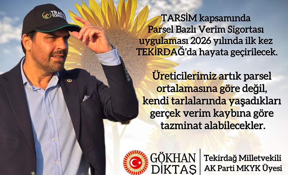 Tarımda Yeni Dönem Tekirdağ'dan Başlıyor