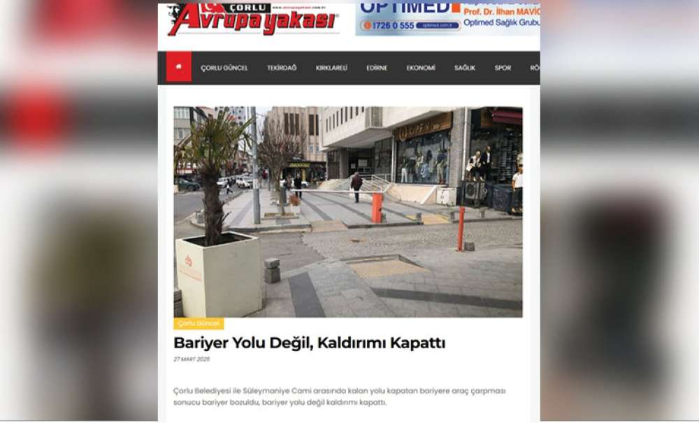 Bozulan Bariyer Tekrar Yapıldı