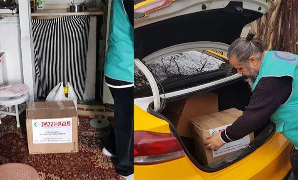 Cansuyu Derneği Evi Yanan Vatandaşa Yardım Etti