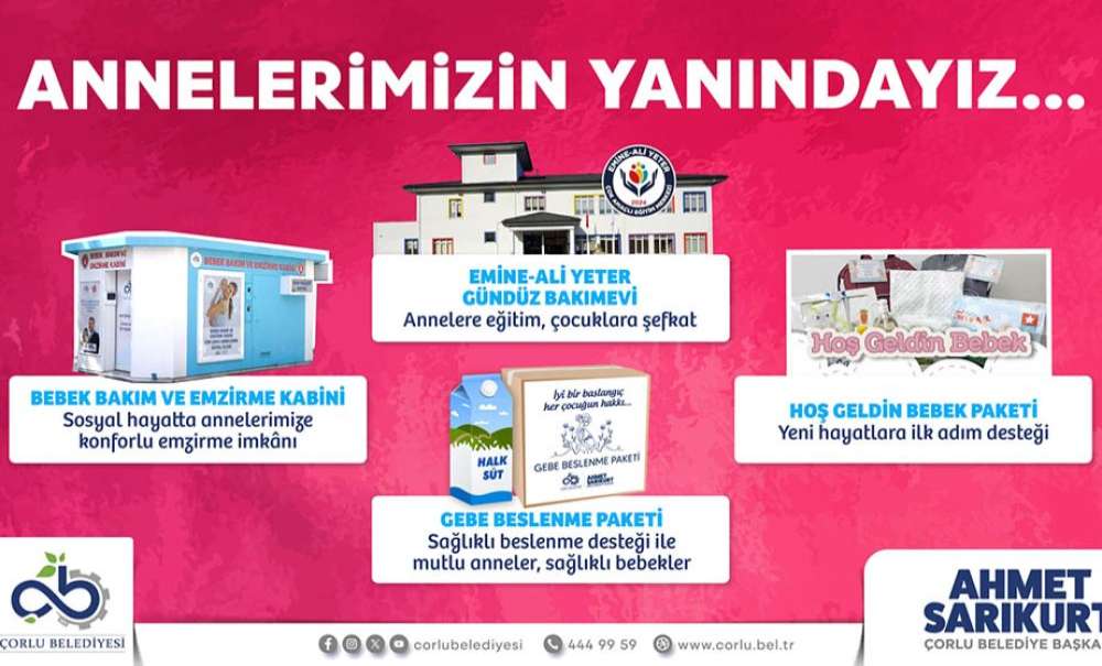 Çorlu'da Annelere Özel Sosyal Destek Projeleri