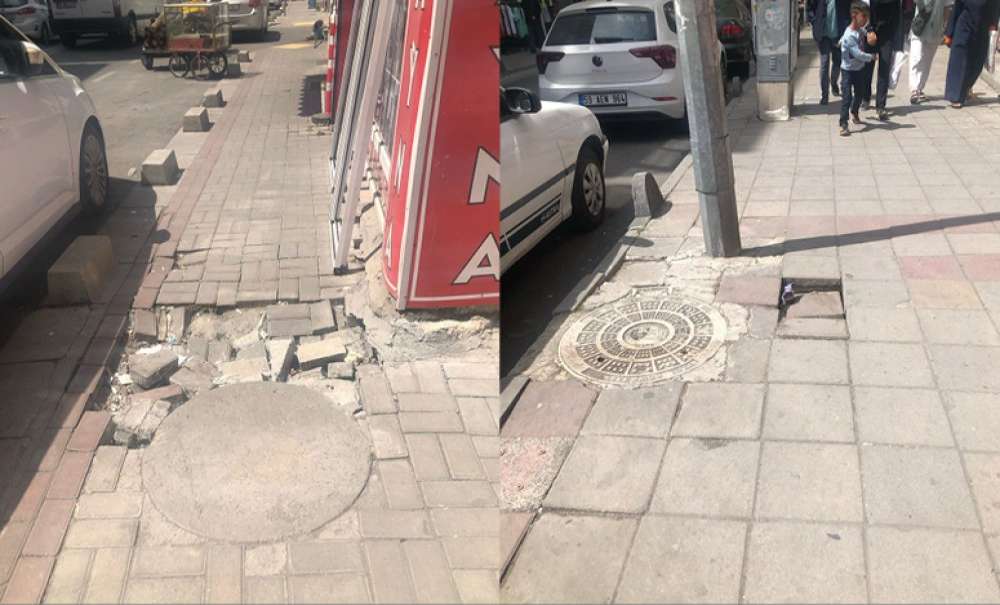 Kaldırımlar Delik Deşik