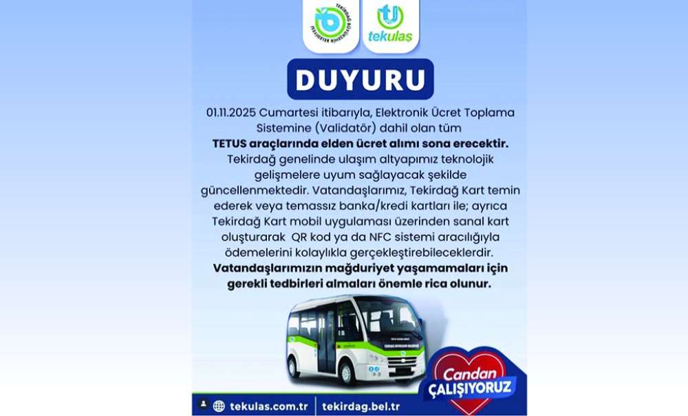 Otobüslerinde Parayla Yolculuk Artık Yok