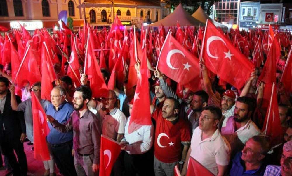  Fetö'nün Darbe Girişimi, Edirne'de Protesto Edildi.