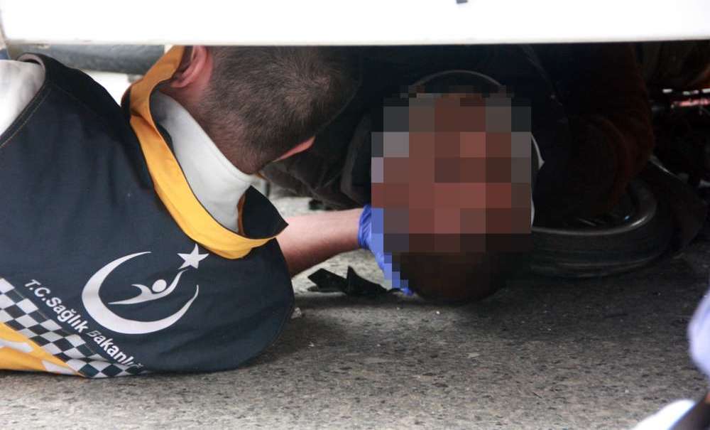 Motosikletlinin Kaza Anı Kamerada