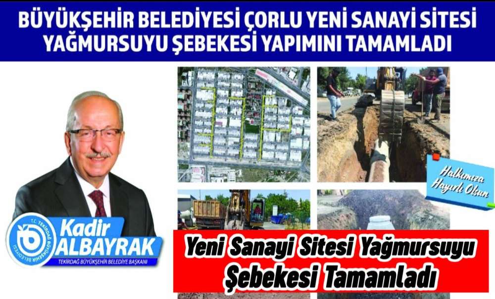 Yeni Sanayi Sitesi Yağmursuyu Şebekesi Tamamladı