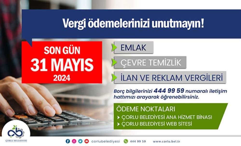 Vergi Ödemelerinde Son Gün 31 Mayıs